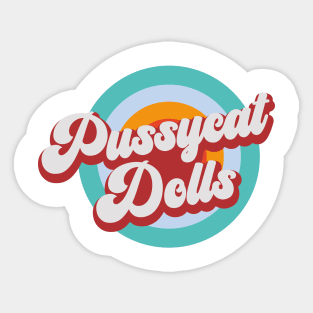 Color Circle With Name Pussycat Dolls Sticker